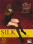 Silk knee-high socks
