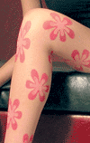 Patterned tights Leaves
